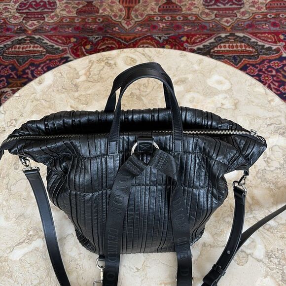 Celine Dion Extra Large Convertible Bag Crossbody Backpack Tote Vegan Leather - Picture 7 of 14